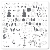 Bunny Bits (CjS-H-53)  - CJS Medium Stamping Plate